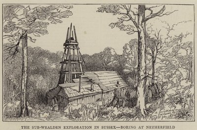 A szub-wealdeni felfedezés Sussexben, Boring at Netherfield (metszet) alkotó: English School