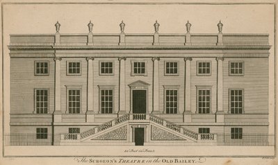 A Surgeons Színház az Old Bailey-ben, Londonban alkotó: English School