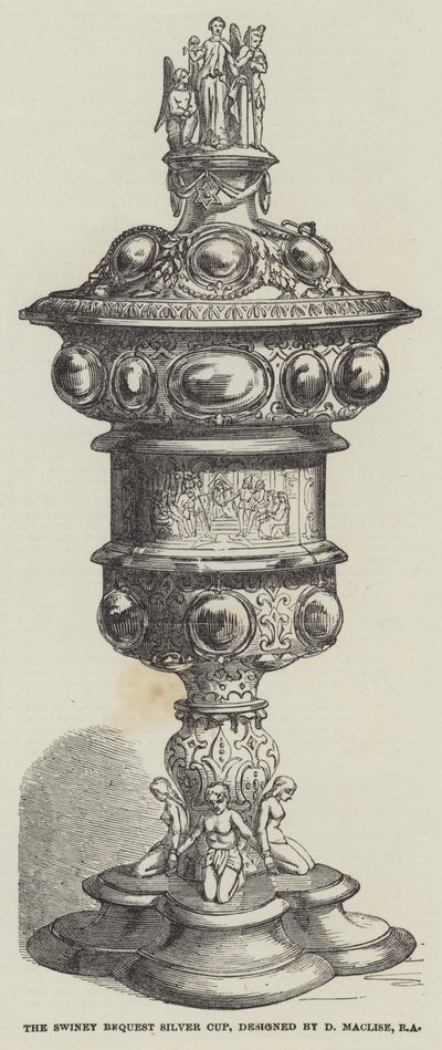 A Swiney Bequest Silver Cup, tervezte D Maclise, RA (metszet) alkotó: English School