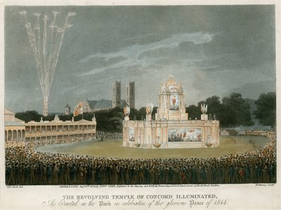 Der Tempel der Eintracht, geschaffen für den Frieden von 1814 von English School
