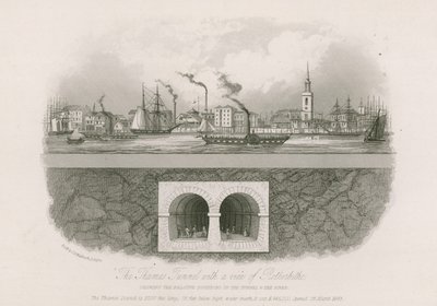 A Temze-alagút, kilátással Rotherhithe-re alkotó: English School