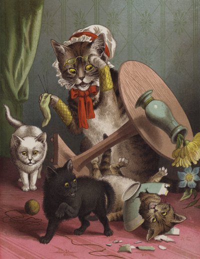 A három kis cica (chromolitho) alkotó: English School