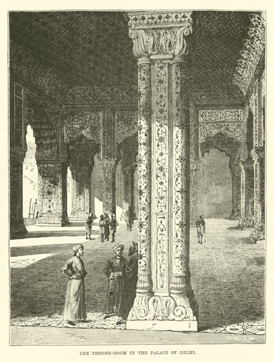 A trónterem a Delhi palotában alkotó: English School