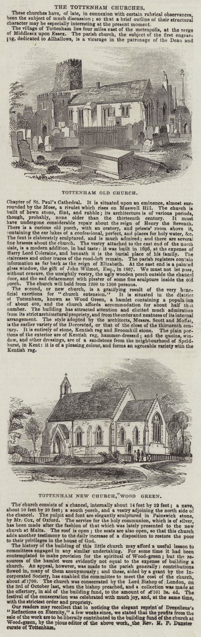 The Tottenham Churches (metszet) alkotó: English School