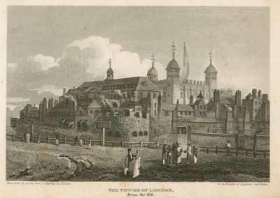 A londoni Tower a hegyről alkotó: English School