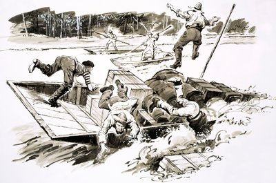 Kincsvadászok: Klondike Stampede (guache papíron) alkotó: English School