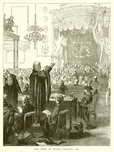Caroline királynő pere, 1820 alkotó: English School