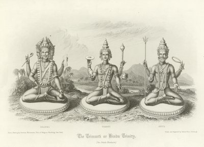 A Trimurti vagy Hindu Szentháromság alkotó: English School