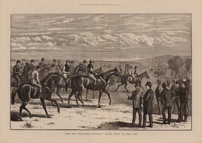 "A kétezer guinea", lefelé a postára (metszet) alkotó: English School