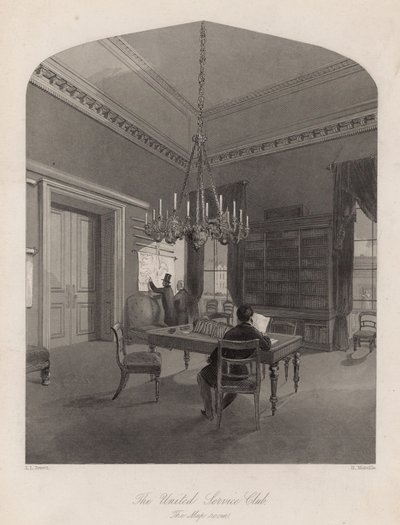 A United Service Club, a térképszoba alkotó: English School