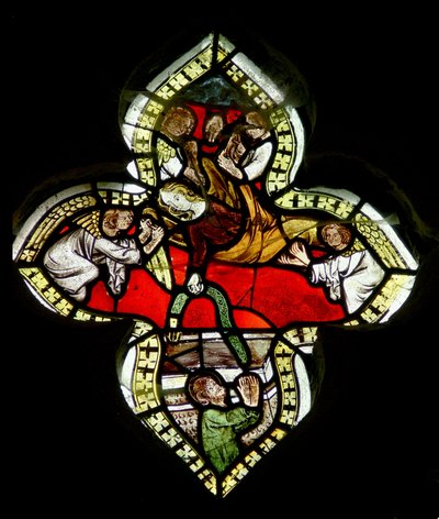Mennybemenetelekor a Szűz Szent Tamásra hagyja övét. c.1325-50 alkotó: English School