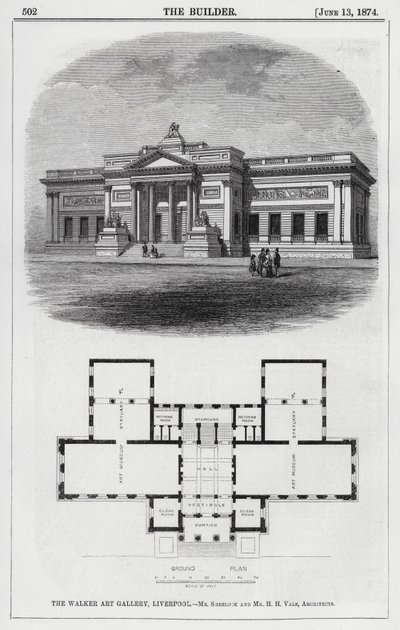 The Walker Art Gallery, Liverpool (metszet) alkotó: English School
