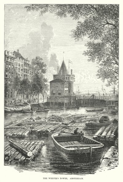 A Weeper-torony, Amszterdam (metszet) alkotó: English School