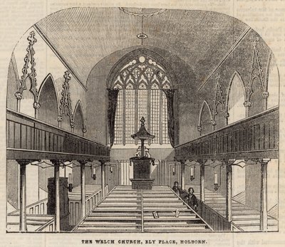 A Welch-templom, Ely Place, Holborn alkotó: English School