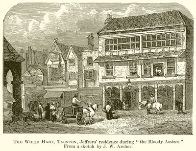 The White Hart, Taunton, Jeffreys Residence a Bloody Assizes idején alkotó: English School