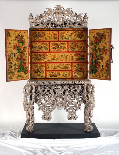 A Witcombe kabinet, 1697 körül (japán és ezüstözött fa) alkotó: English School