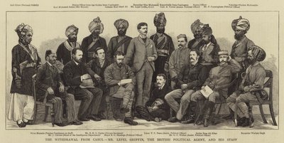 A kivonulás Cabulból, Lepel Griffin úr, a brit politikai ügynök és munkatársai alkotó: English School