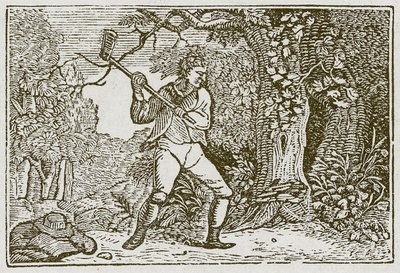 Az erdő és a bohóc (metszet) alkotó: English School