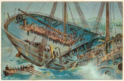 A "Birkenhead" roncsa (chromolitho) alkotó: English School