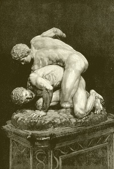 A pankrátorok. Márványcsoport a firenzei Uffizi Képtárban (metszet) alkotó: English School