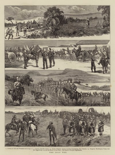 A zulu háború (metszet) alkotó: English School