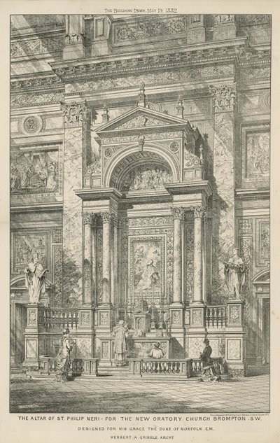 Neri Szent Fülöp oltára az új Oratórium templomhoz alkotó: English School