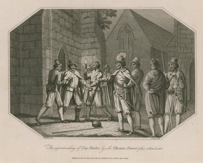 Guy Fawkes elfogása Sir Thomas Knevet és kísérői által alkotó: English School