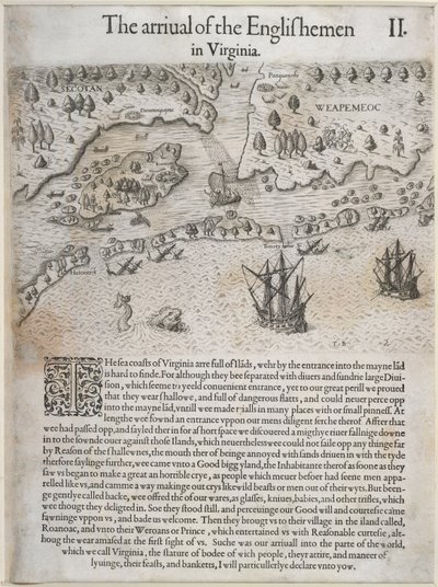 "Az angolok érkezése Virginiába" alkotó: English School