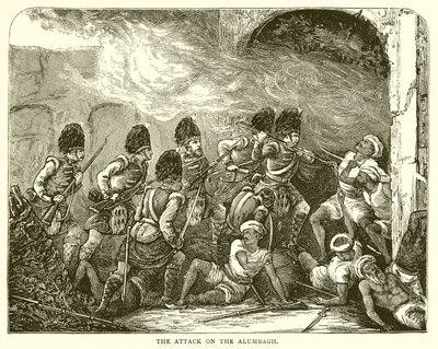 Az Alumbagh elleni támadás (1857) alkotó: English School