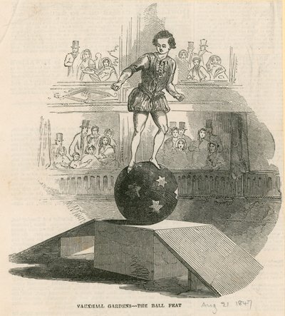 A labda bravúrja, Vauxhall Gardens, London alkotó: English School