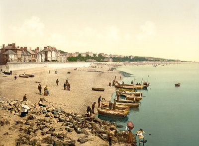 Exmouth tengerpartja (kézzel színezett fotó) alkotó: English School