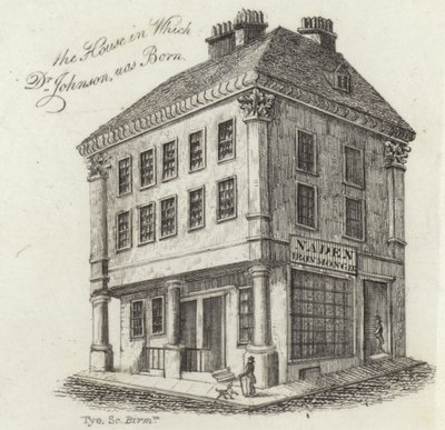Dr. Samuel Johnson szülőhelye alkotó: English School