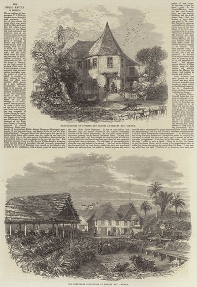 A fekete lázadás Jamaicában (metszet) alkotó: English School