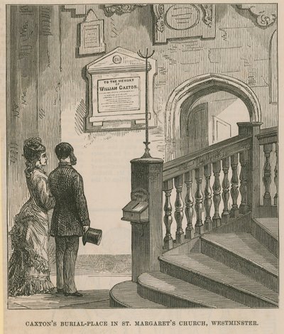 William Caxton temetkezési helye alkotó: English School