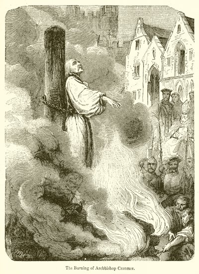 Cranmer érsek felgyújtása alkotó: English School