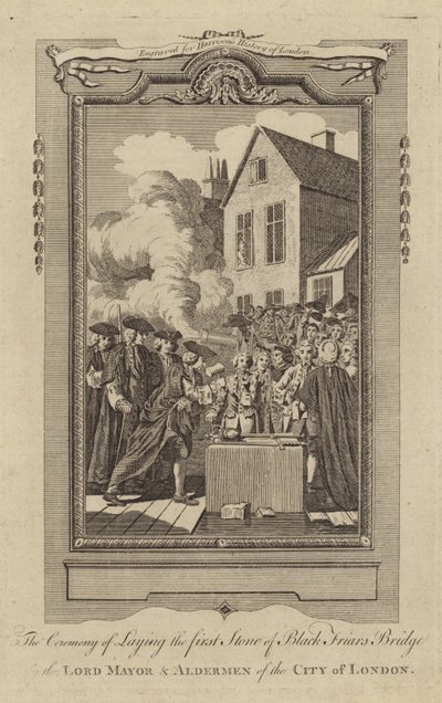 A Black Friars híd első kövének letételi ünnepsége alkotó: English School