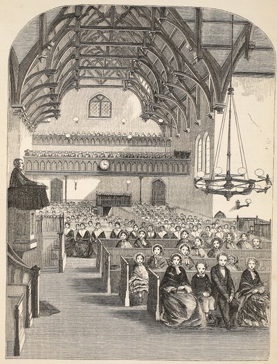 A brixtoni kápolna, illusztráció a londoni bűnügyi börtönökből és Henry Mayhew és John Binny jelenetei a börtönéletből, kocsma. 1862 alkotó: English School