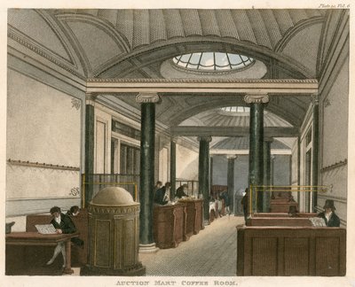 Az Auction Mart kávézója, St Bartholomews Lane, London alkotó: English School