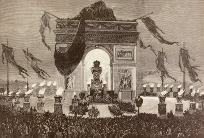 Victor Hugo francia író koporsója (litho) alkotó: English School