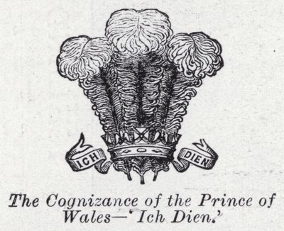 A walesi herceg ismerete, „Ich Dien” (litho) alkotó: English School