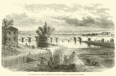 Párizs védelme, Joinville-sur-Marne hídjának lerombolása, 1870. november alkotó: English School