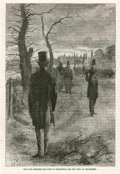 Wellington hercege és Winchelsea grófja párharca alkotó: English School