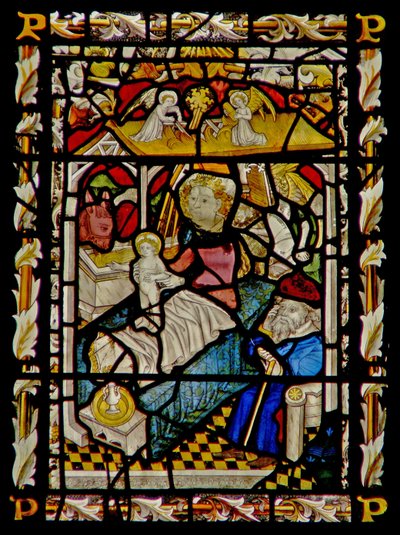 A keleti ablak, amely a születést ábrázolja alkotó: English School