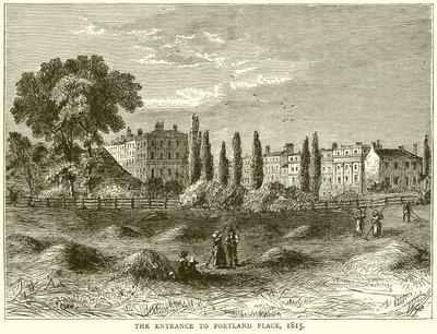 A Portland Place bejárata, 1815 alkotó: English School