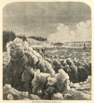 A fantasztikus jéghíd a Niagara-vízesésnél alkotó: English School
