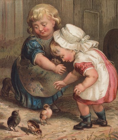 Az első fészekalj (színes litográfia) alkotó: English School