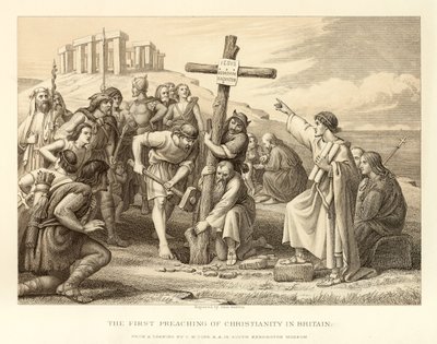 A kereszténység első prédikációja Nagy-Britanniában alkotó: English School