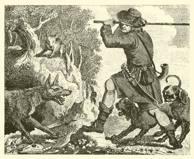 A róka és a farkas (metszet) alkotó: English School