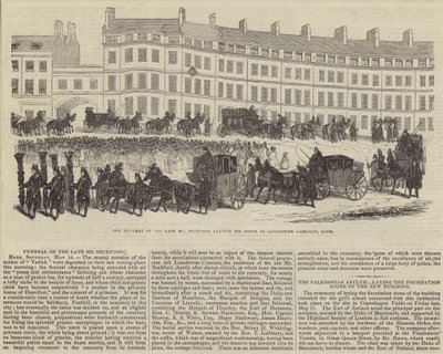 A néhai William Beckford úr temetése a Bath-i Lansdowne Crescentben lévő háza előtt (metszet) alkotó: English School