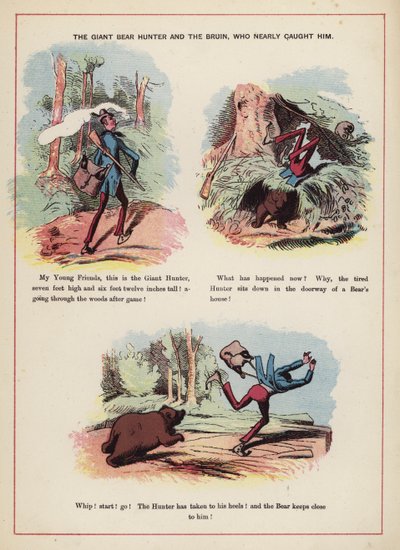 Az óriási medvevadász és a Bruin, aki majdnem elkapta (színes litho) alkotó: English School